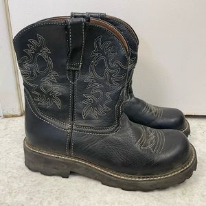 Ariat FatBaby *worn once* cowboy boots women’s US 10.5/EUR 41.5 black leather